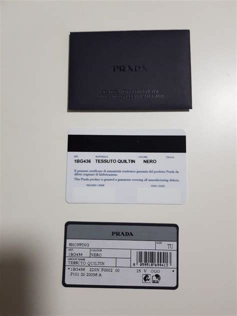 prada milano dal 1913 authenticity certificate card|Prada logo authenticity.